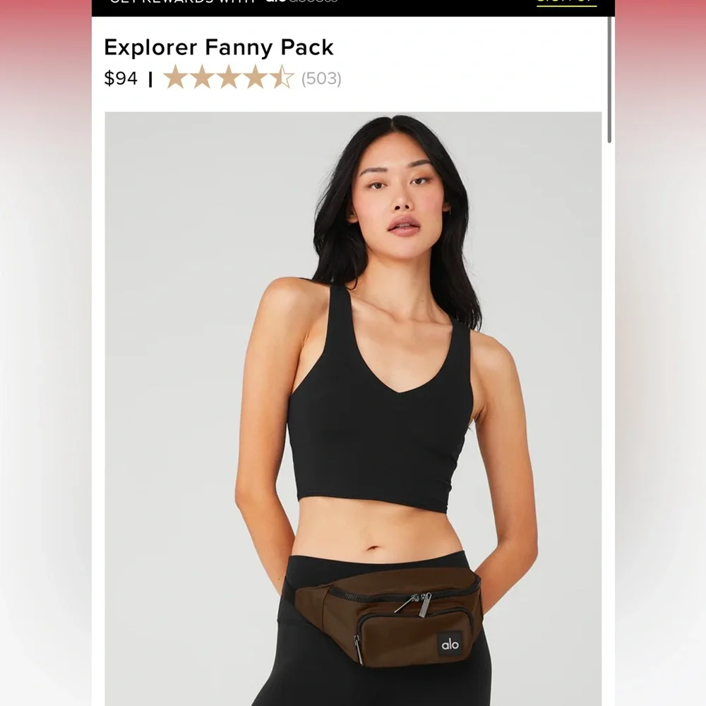 ALO Yoga Brown Belt Bag - Picture 5 of 6